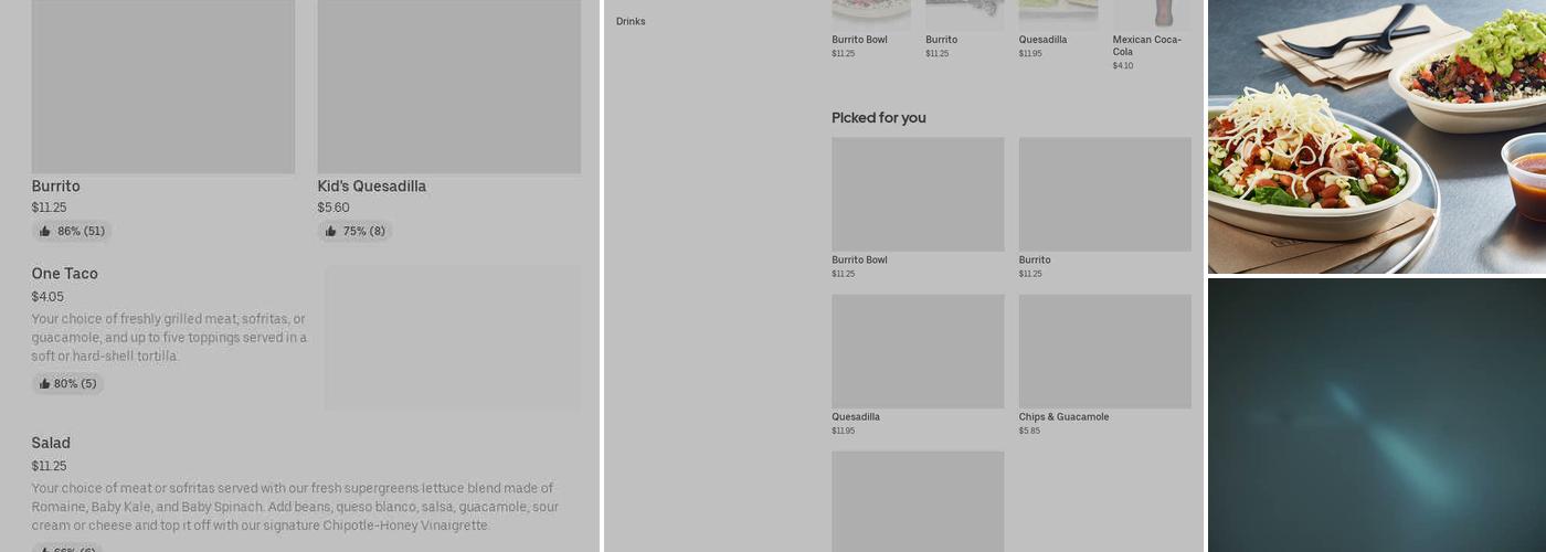 Chipotle Mexican Grill Menu