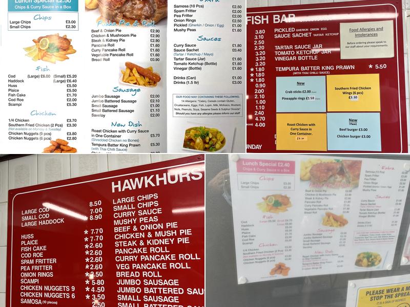 Hawkhurst Fish Bar Menu