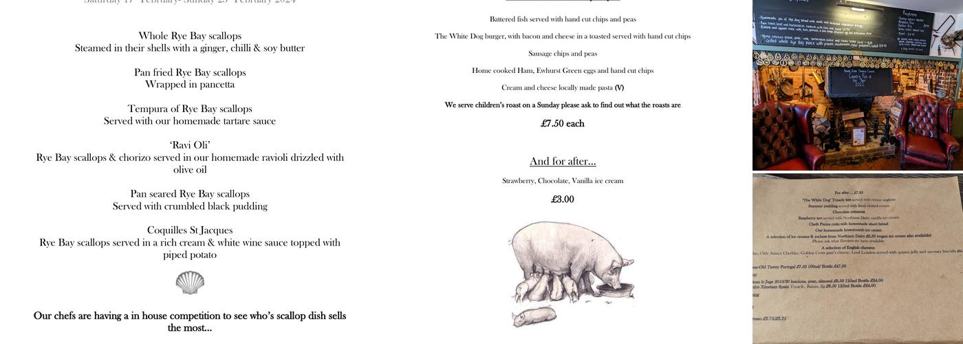 The White Dog Inn Menu