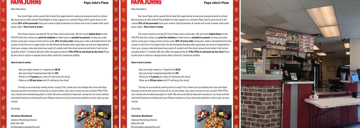 Papa Johns Pizza Menu