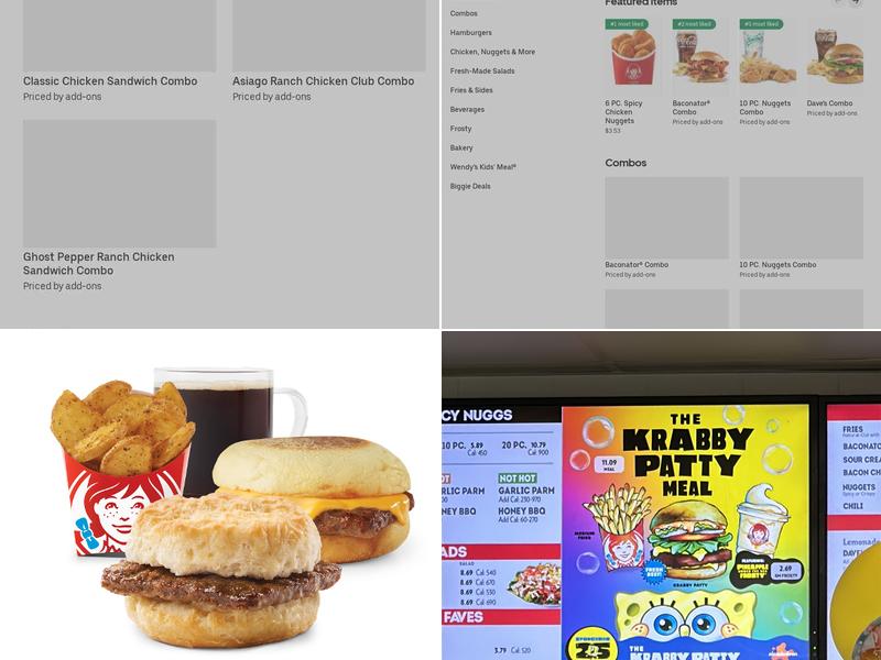 Wendy's Menu