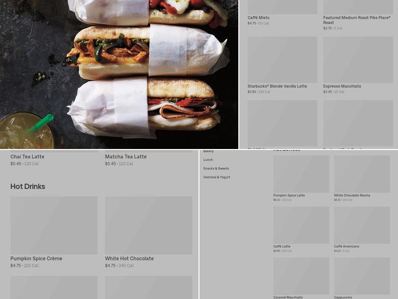 Starbucks Menu