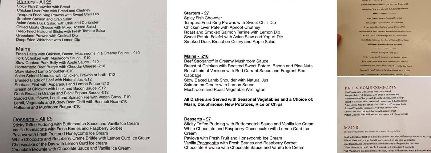Pauls Menu