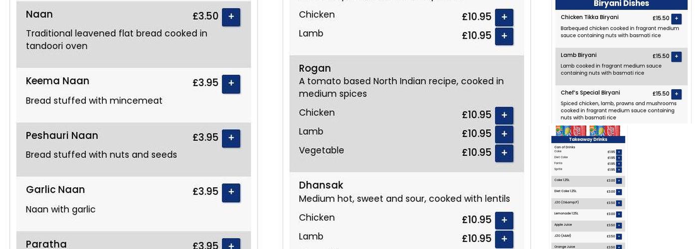 The Everest Inn Menu