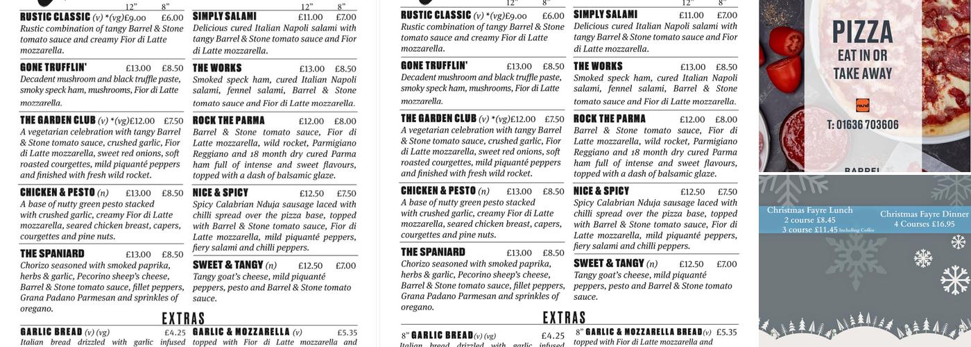Chesters Menu