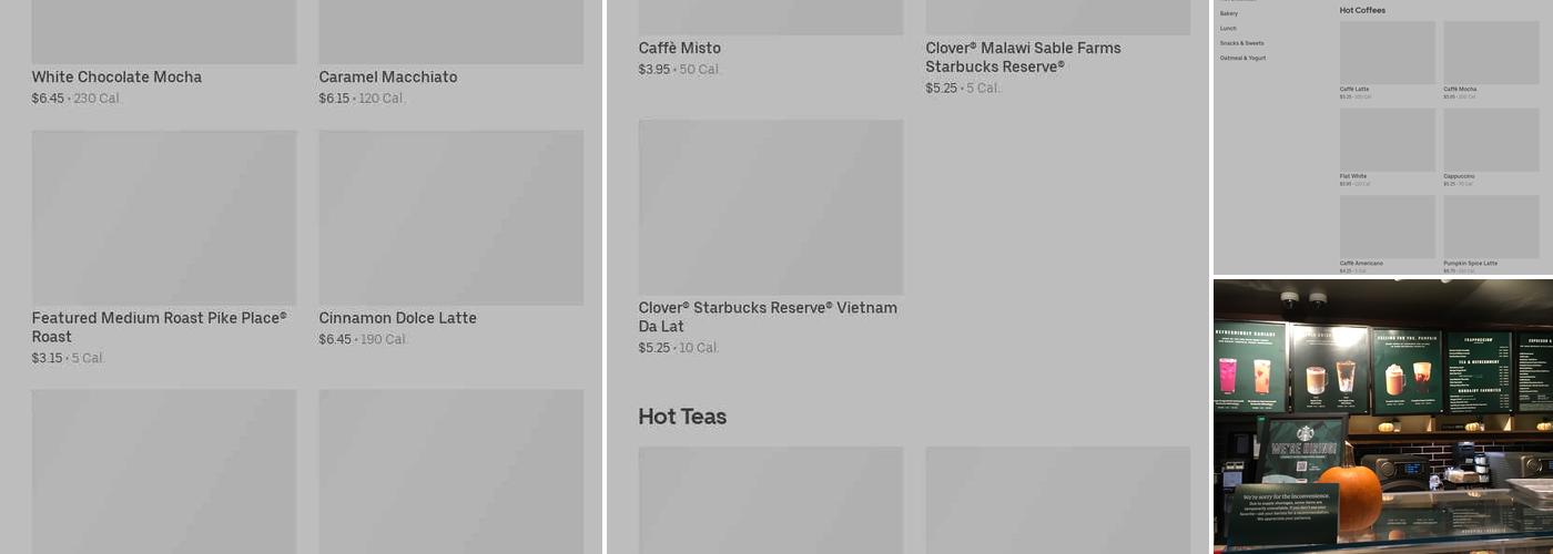 Starbucks Menu