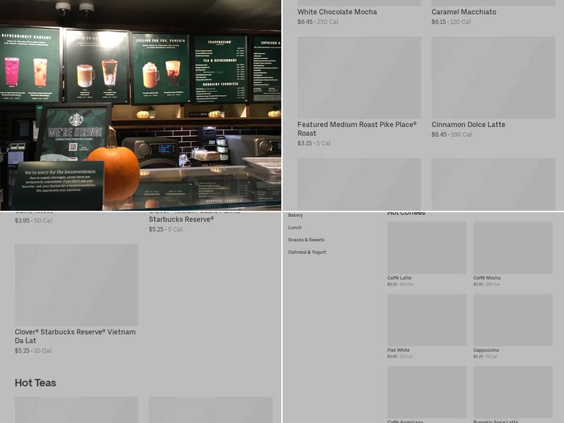 Starbucks Menu