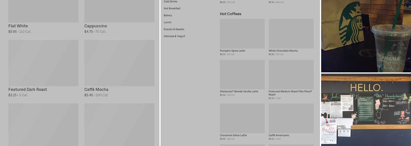 Starbucks Menu