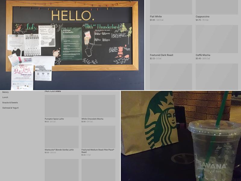 Starbucks Menu
