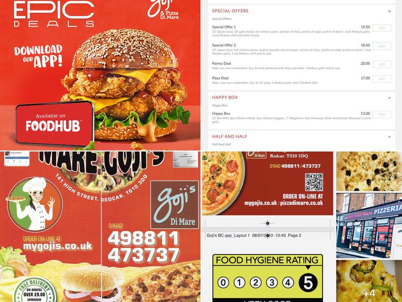 Goji's & Pizza Di Mare Menu