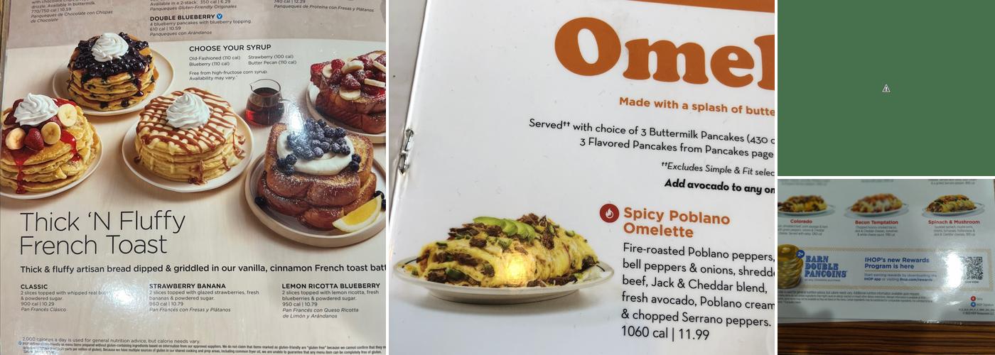 IHOP Menu