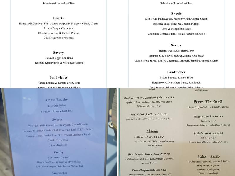 Bayswell Hotel & Restaurant Menu