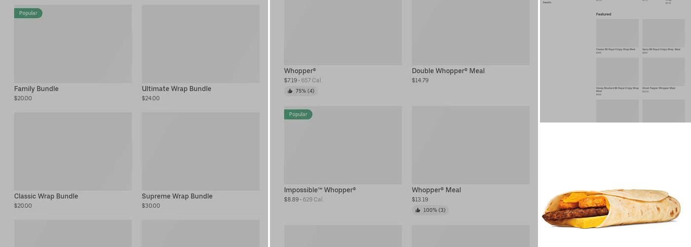 Burger King Menu