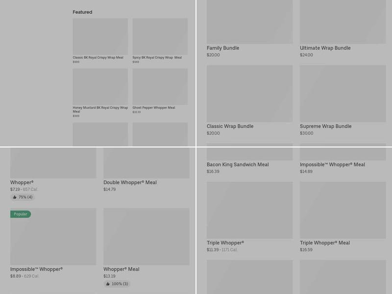 Burger King Menu