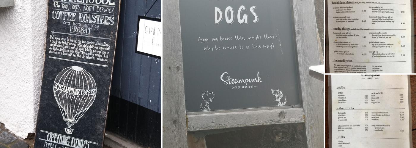 Steampunk Coffee Menu