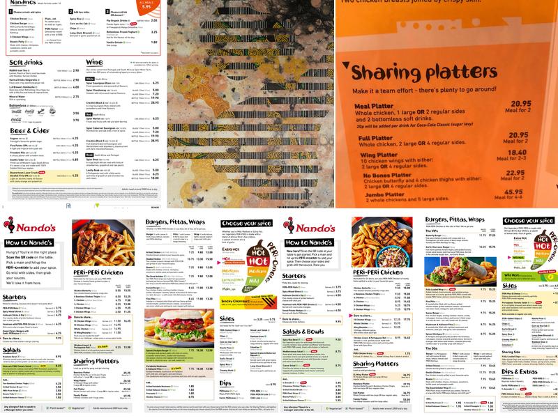 Nando's Reading - Friar Street Menu