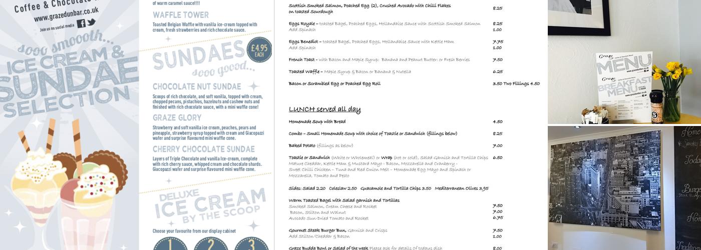 Graze Coffee & Chocolate House Menu