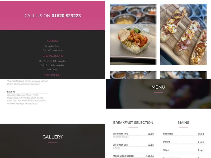 Aurora's Sandwich Bar Menu