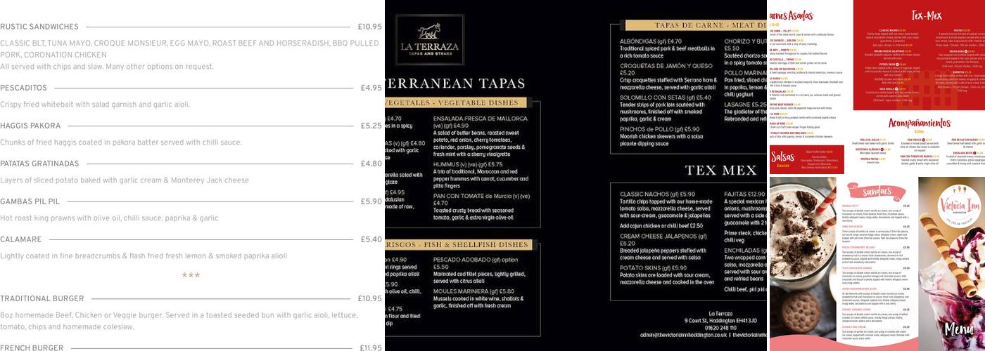 The Victoria Inn / La Terraza Menu