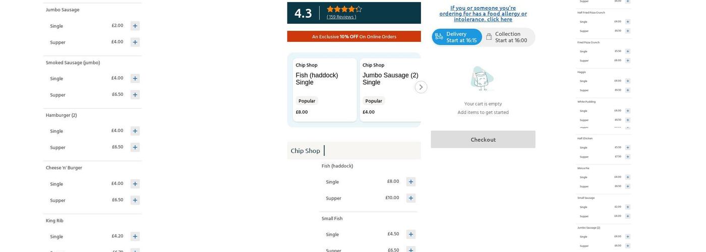 Super Fry Takeaway Menu