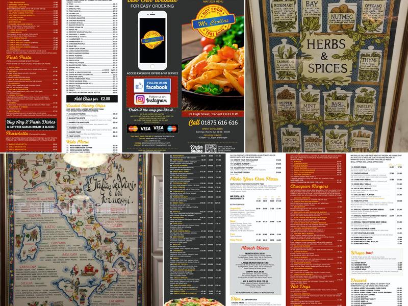 Mr Crollas Takeaway Menu