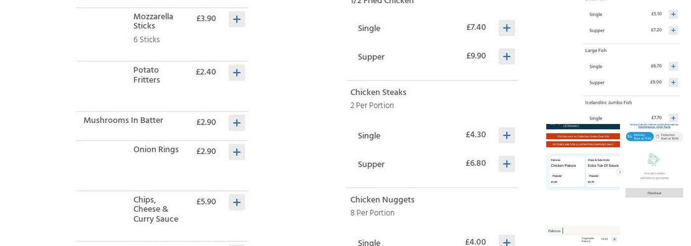 Joe's Tranent Fish Bar Menu