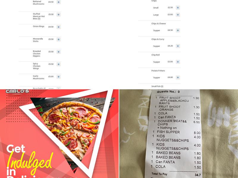 Carlo's Fish Bar & Restaurant Menu