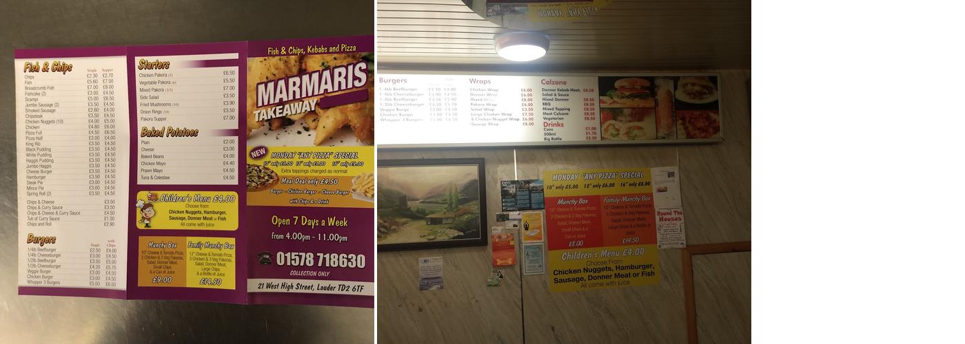 Marmaris Menu