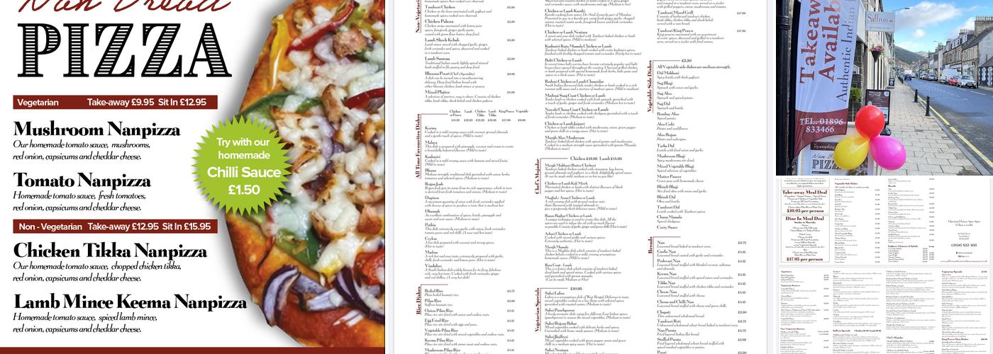 Saffron - Innerleithen (Authentic Indian Restaurant and Takeaway) Menu