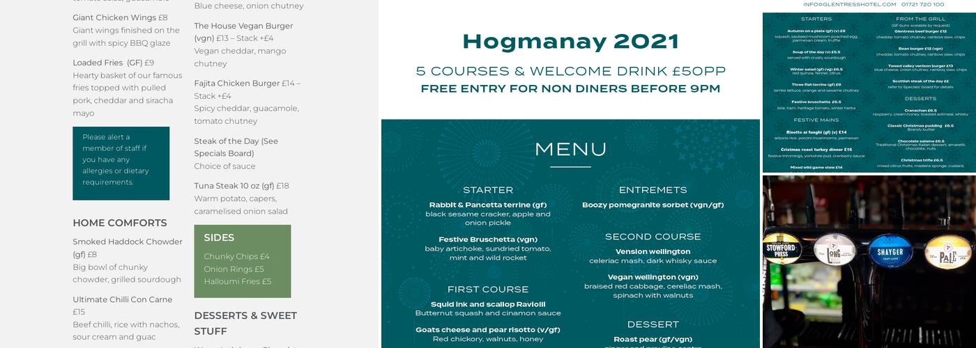 Riders Retreat @Glentress Hotel Menu