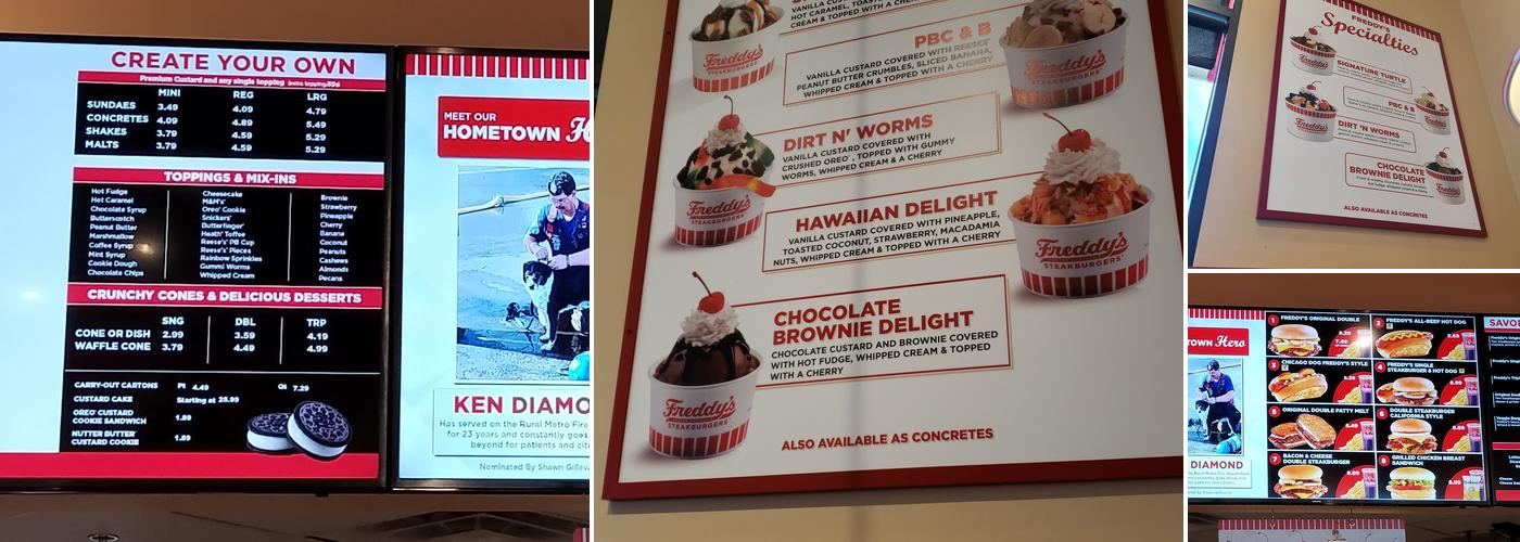 Freddy's Frozen Custard & Steakburgers Menu