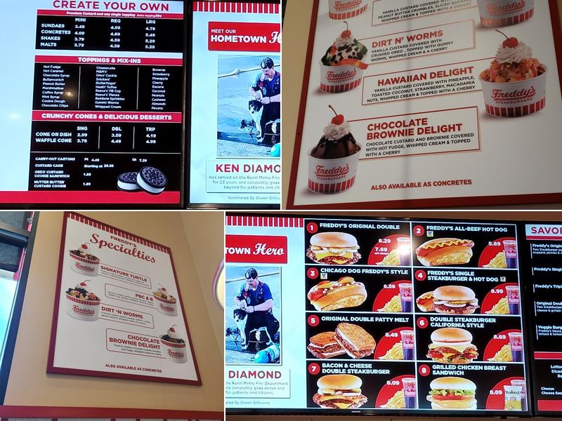 Freddy's Frozen Custard & Steakburgers Menu