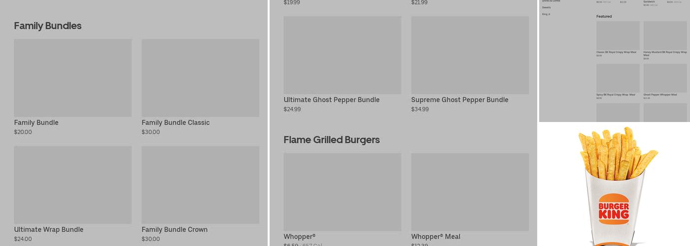 Burger King Menu