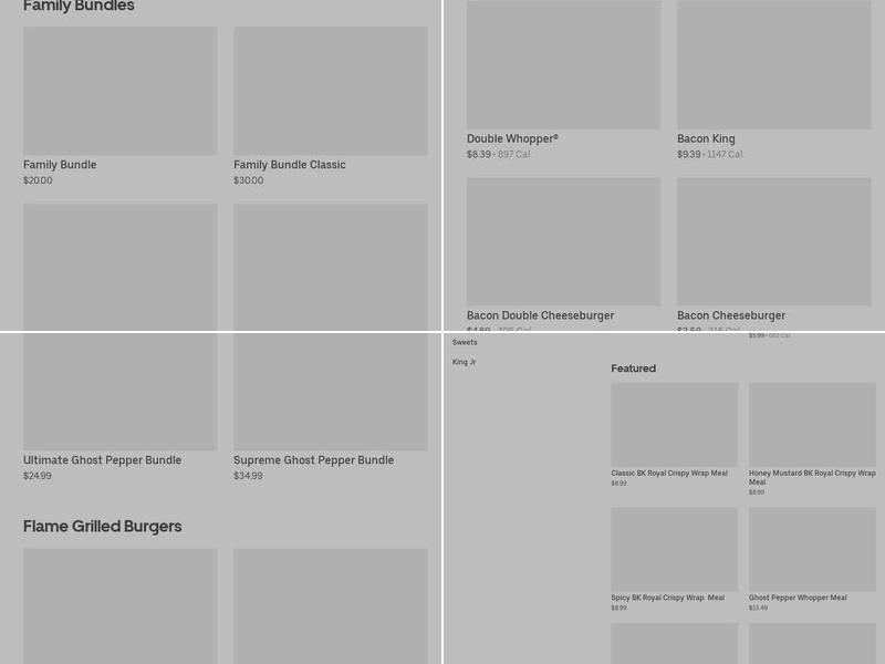 Burger King Menu