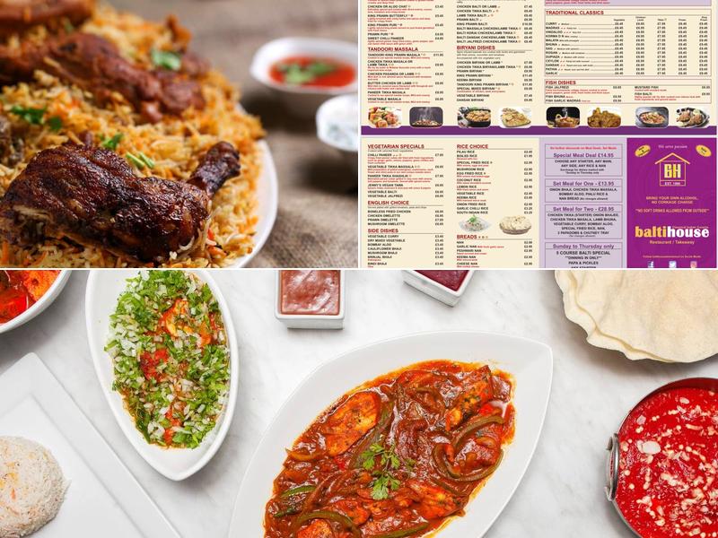 The Balti House Menu