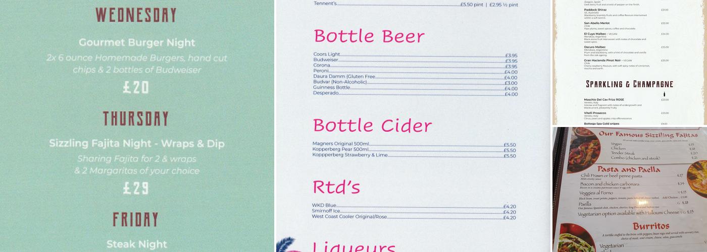 Pacha Restaurant Menu