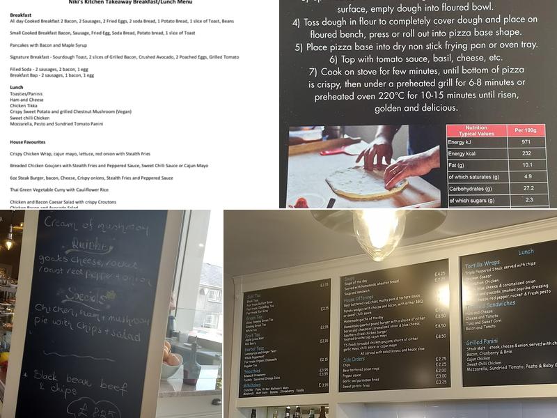 Nikis Kitchen Cafe Menu