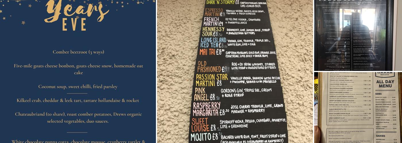 Harbour House Newcastle Menu