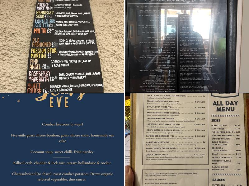 Harbour House Newcastle Menu