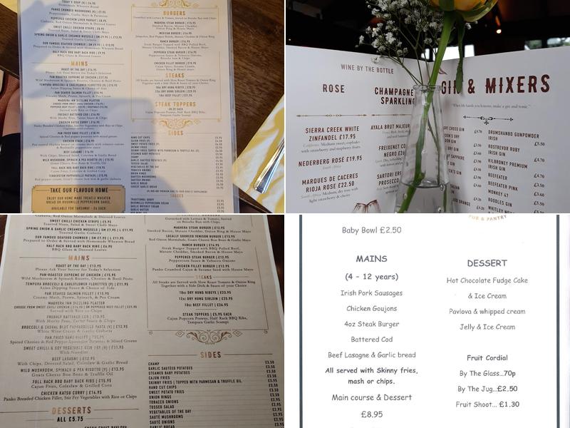 The Maghera Inn Menu