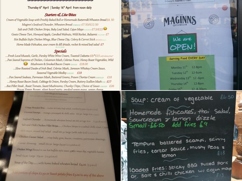 Maginns Menu