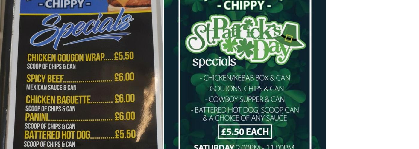 Melmount Chippy Menu