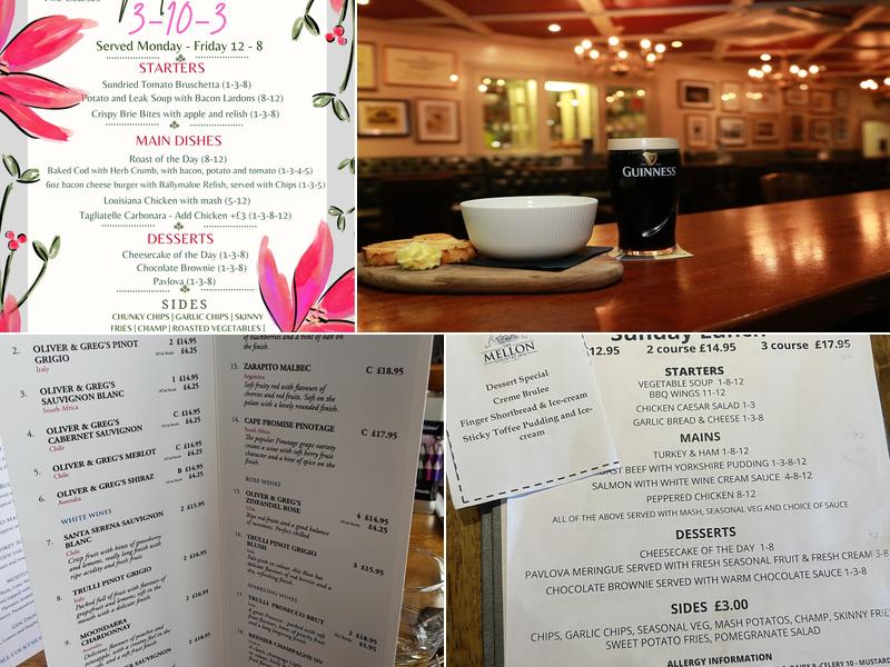 Mellon Country Hotel Menu