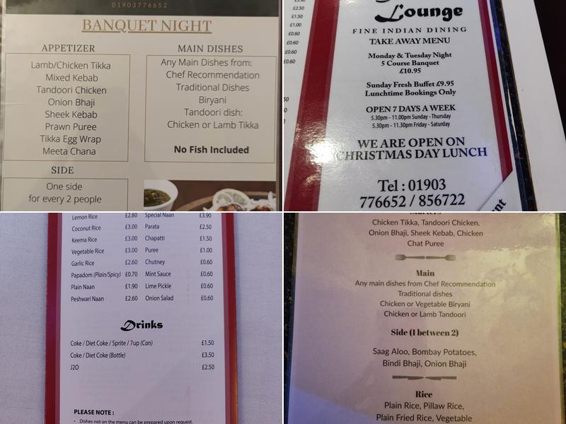 Masala Lounge Menu