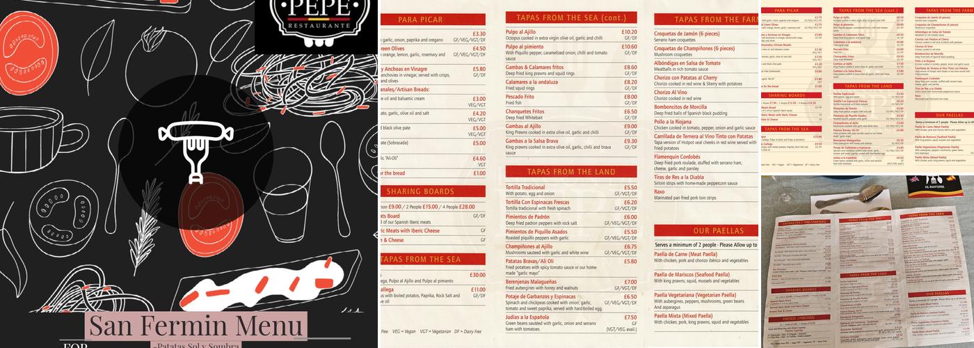 Rincon de Pepe Menu