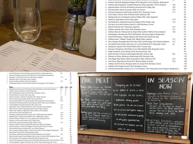 The Pack Horse Hayfield Menu