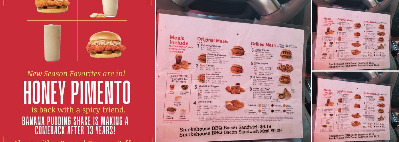 Chick-fil-A Menu
