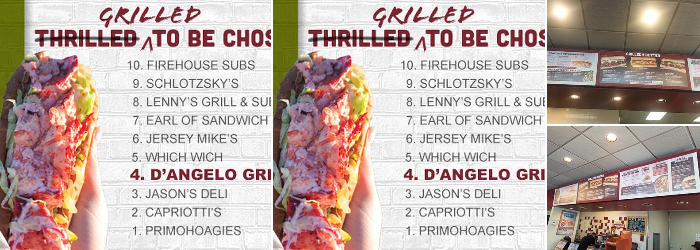 D'Angelo Grilled Sandwiches Menu