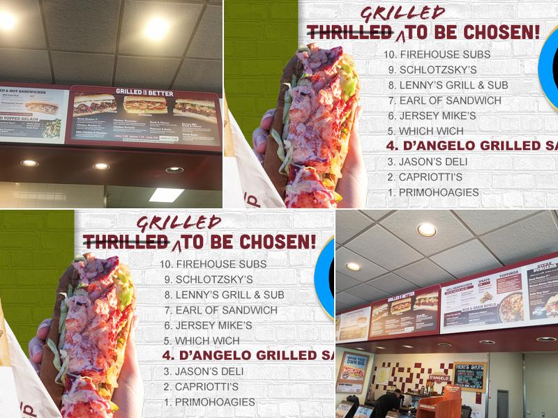 D'Angelo Grilled Sandwiches Menu