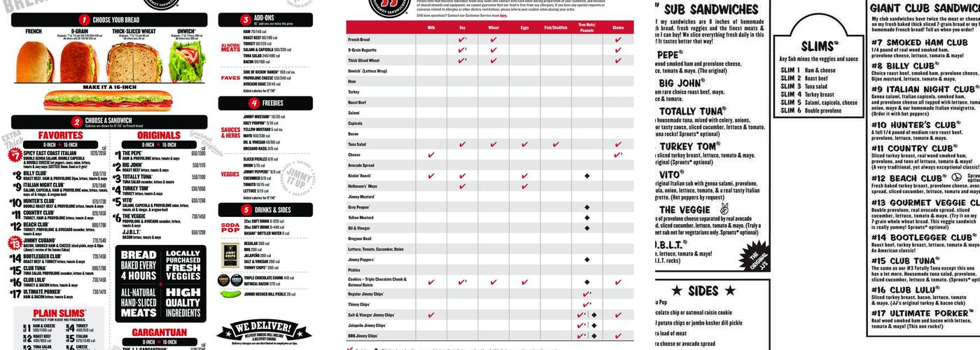 Jimmy John's Menu
